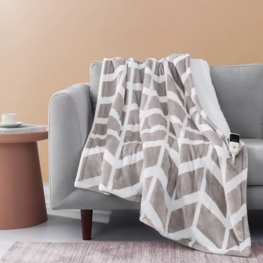 

Electric Blanket Heated Throw 62" x 84" Heated Blanket with 9 Heat Levels and 2 to 10 Hours Auto Off Fast Heating Blankets with