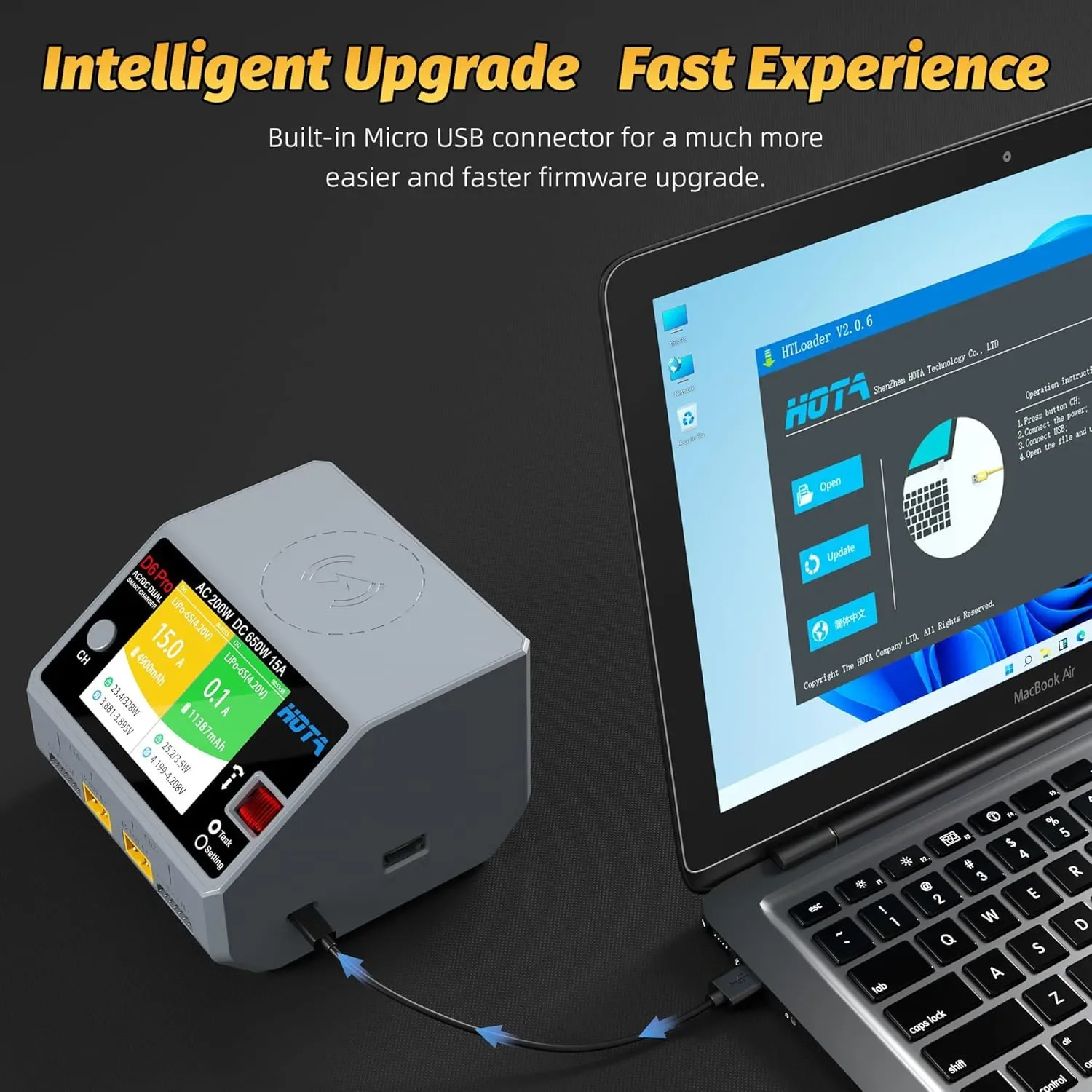 NEW D6 Pro AC 200W DC 650W 15A 2X325W 2X15A 충전기 무선 충전 기능 포함 NiZn/Nicd/NiMH 배터리 RC 드론 부품