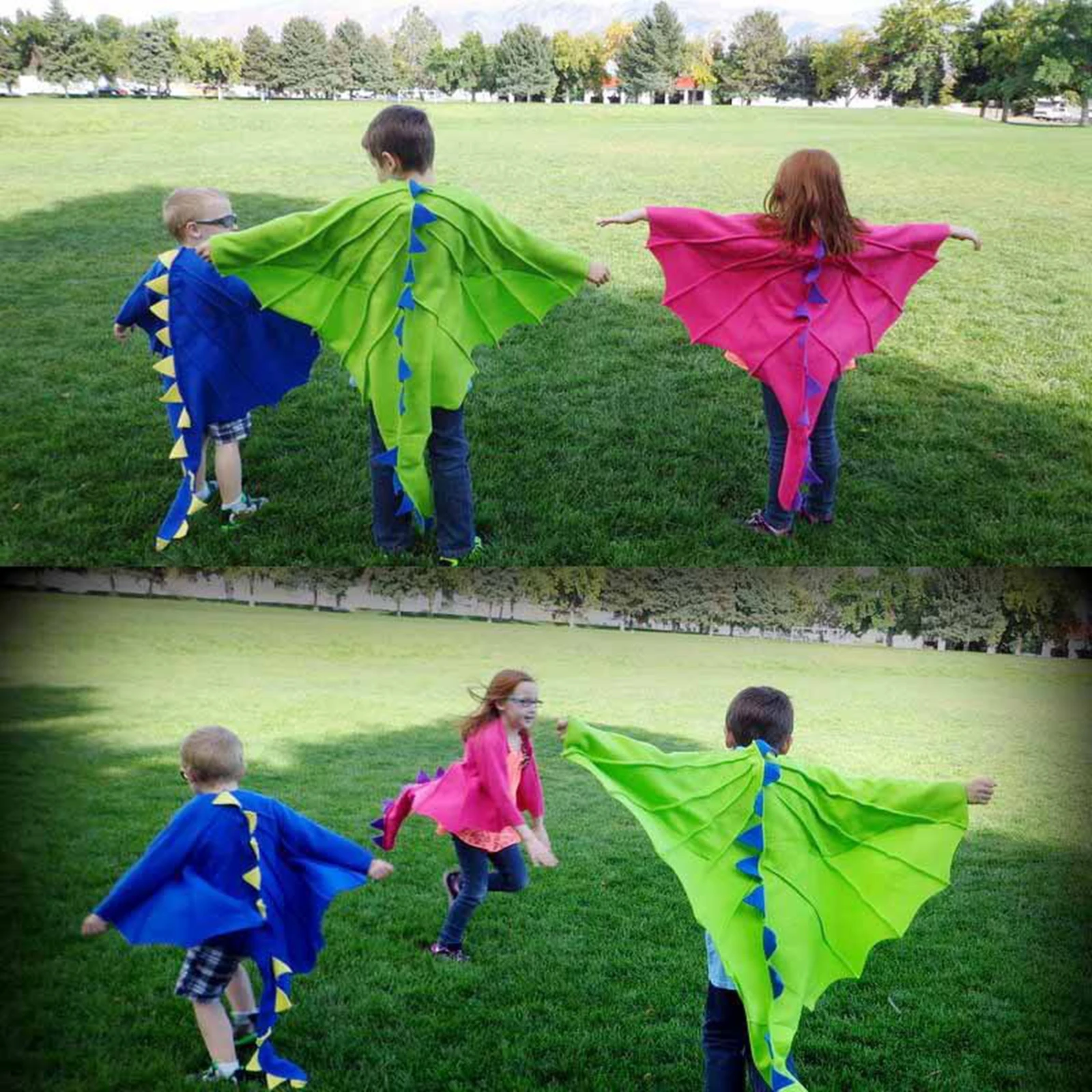 Zahnlos Drache Kostüm Dinosaurier Cape Kind Kostüm Drachen Kleid Up Mädchen Jungen Spielzeug Halloween für Geburtstag Party Favors