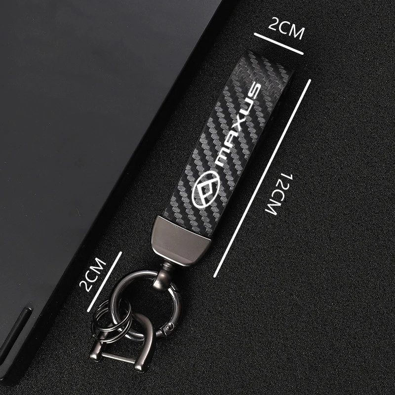 High-Grade Leather Motorcycle keychain Horseshoe Buckle Jewelry for SAIC Maxus T60 T70 T90 Pickup D60 Car Accessories
