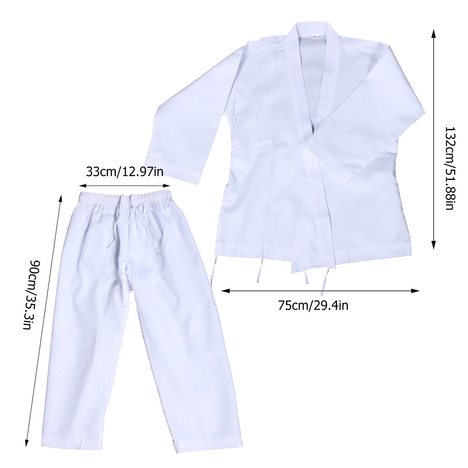 1セットのプロの空手ユニフォーム、耐久性のあるトレーニング服、大人の空手トレーニングや競技フィットネスギアに適しています。