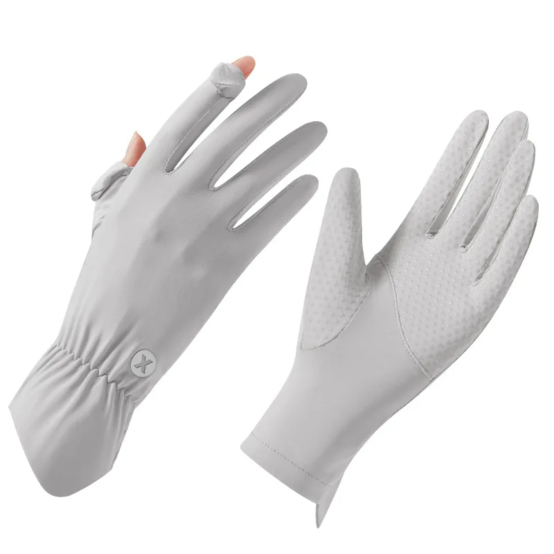 

Ice feeling female summer thin driving bicycle electric car anti-slip riding sunscreen gloves