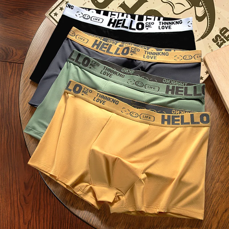 6Pcs Mens Underwear Male Boxers Sexy Underpants Comfortable Breathable Fashion Boys Panties Underwear Boxershorts Men Large Size