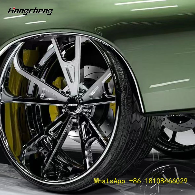 

18-26-дюймовые двухсекционные глубокие вогнутые хромированные кованые диски 5x114.3 5x120 5x130 для люксовых автомобилей
