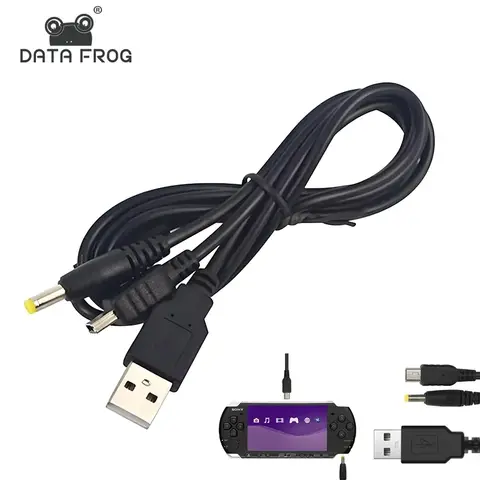 DATA FROG 2 in 1 USB DC Charger Data Sync Cable for PSP 1000 2000 3000
