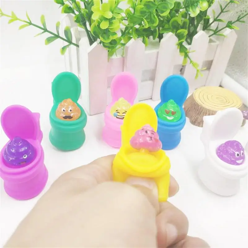 New Toilet Poop Toy PVC Creative Squeeze Toy Decompression Vent Knead Pranks Funny Jokes Tricky Toy 1pcs Random Color