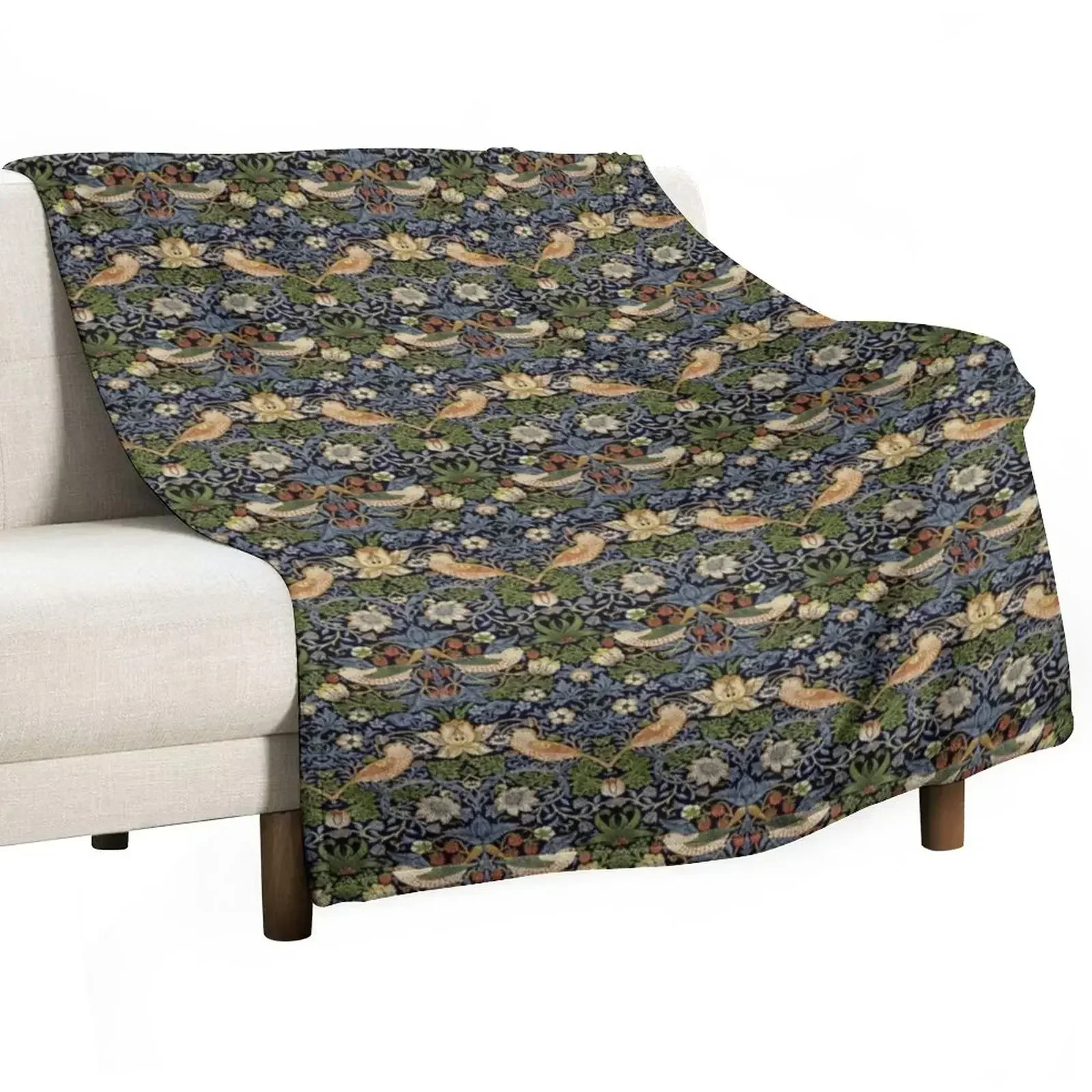 

New william Morris - strawberry thief patterns Throw Blanket Plaid Hair Winter beds Blankets