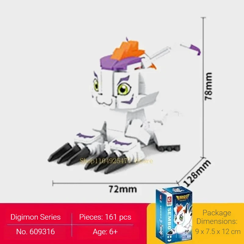 SEMBO BLOCK Digimon Adventure Anime Volledige set Blok Greymon Garudamon Assemblagemodel Decoratie Puzzel Kinderspeelgoed Cadeau