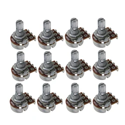 FLEOR 12PCS Short Shaft Mini Potentiometer A500K for Electric Guitar