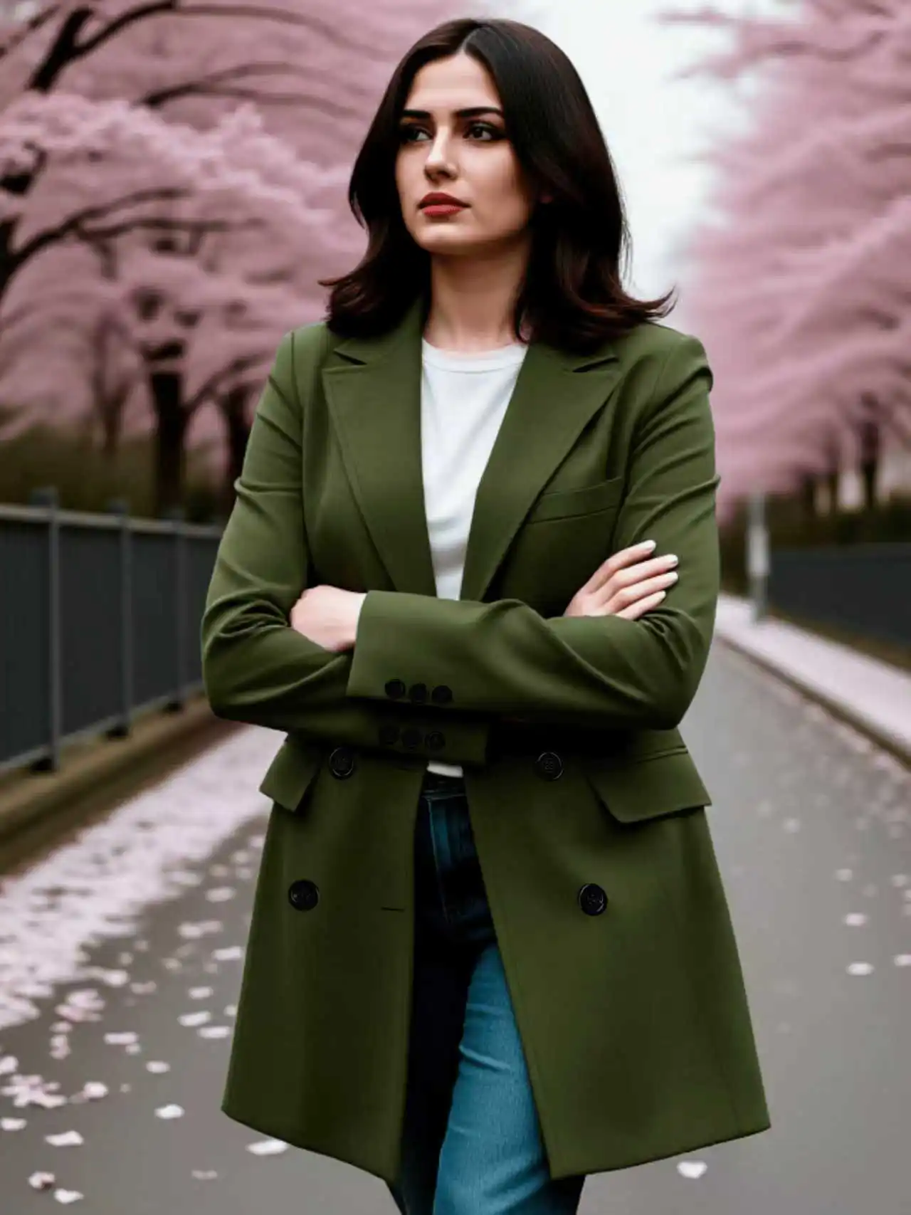 

Women's Street Style Trench Coat Winter New Arrival Outerwear Fashion Trend Double-Breasted Long Jacket Warm Trench Overcoat