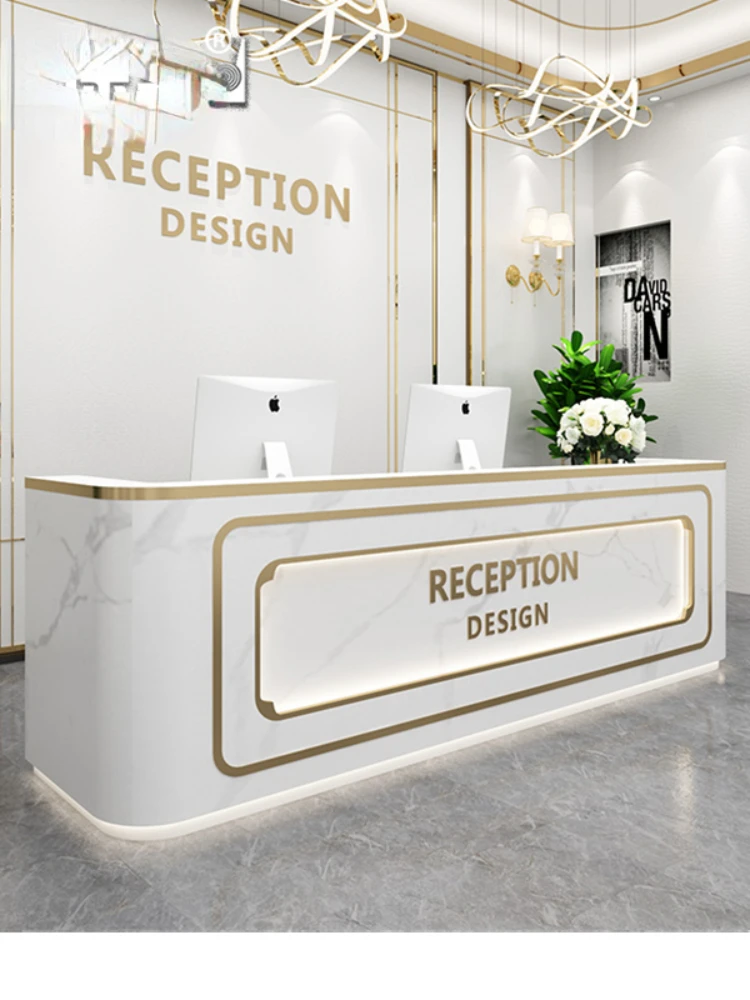 Cashier Light Luxury Modern Minimalist Barber Shop Front Desk