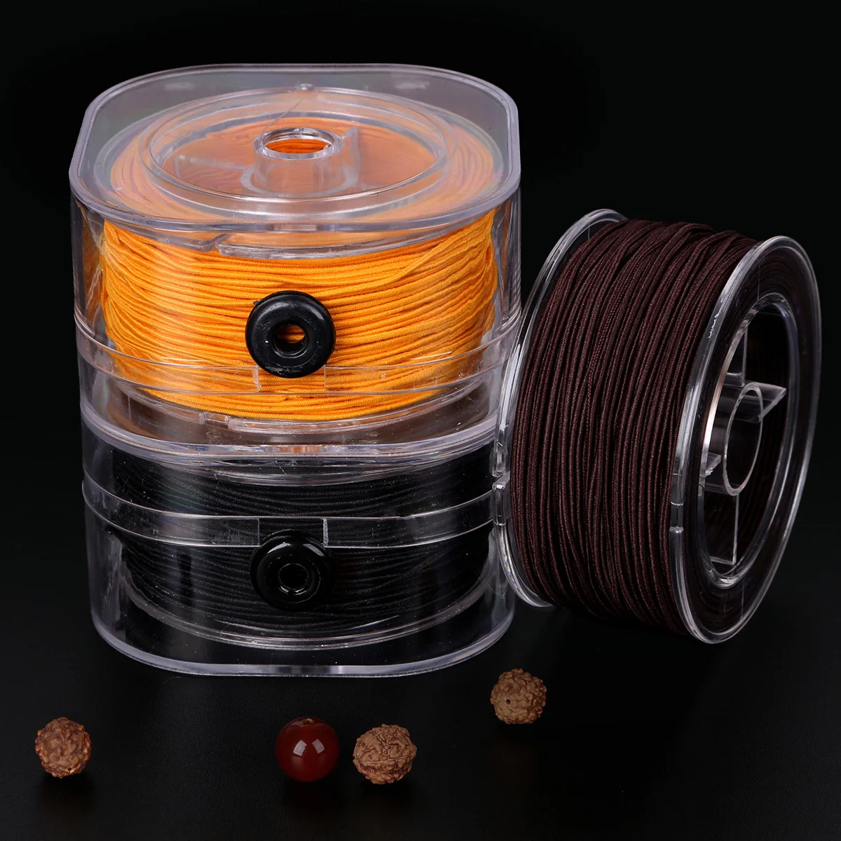 0,8mm-1,5mm Kernspinndraht für Schmuckherstellung Hochelastischer Faden DIY Armband Perlenschnur in Box 15m-30m – Detail 7
