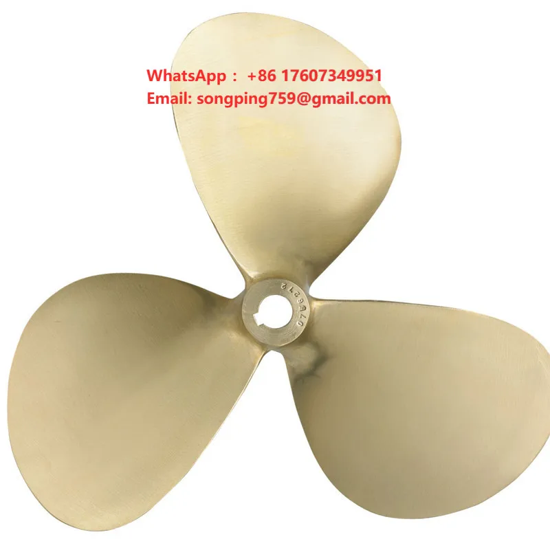 Marine 3 Blade Dia 16 Pitch 9 Inch Right Hand Bronze Propeller for Shaft 30mm