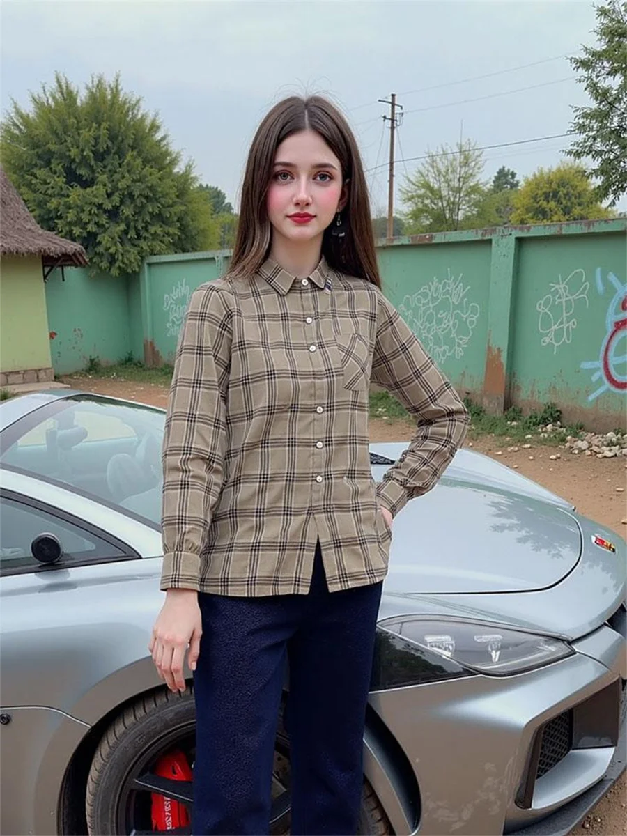

Shirts Women Casual Korean Fashion Loose Fit All-match Spring Summer Solid Color Female Tops Simple Basic Daily Young Girls Chic