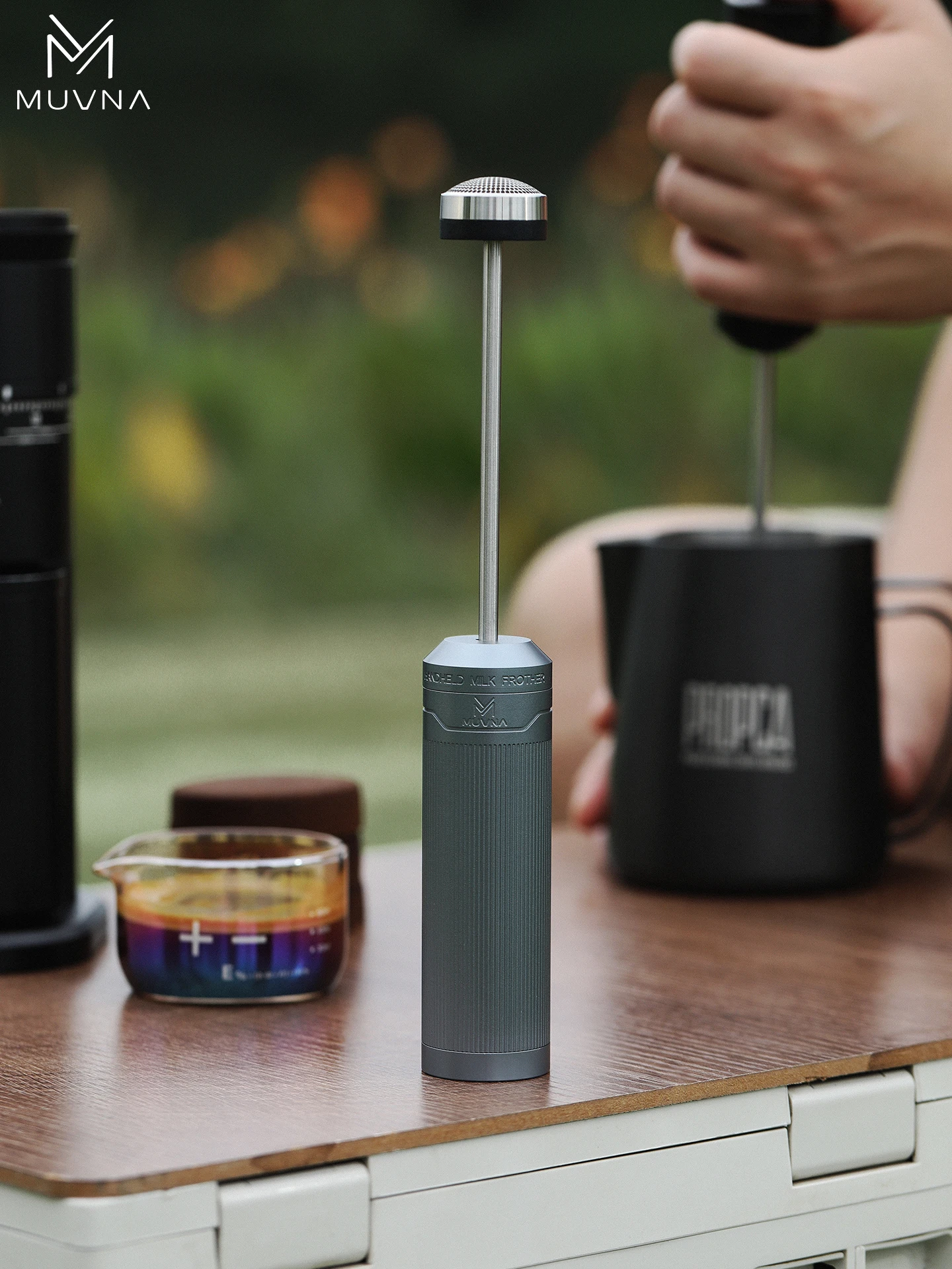 

Muvna новая электрическая палочка для вспенивания молока, беспроводной батадор eléctrico ender для Barista latte art, аксессуары