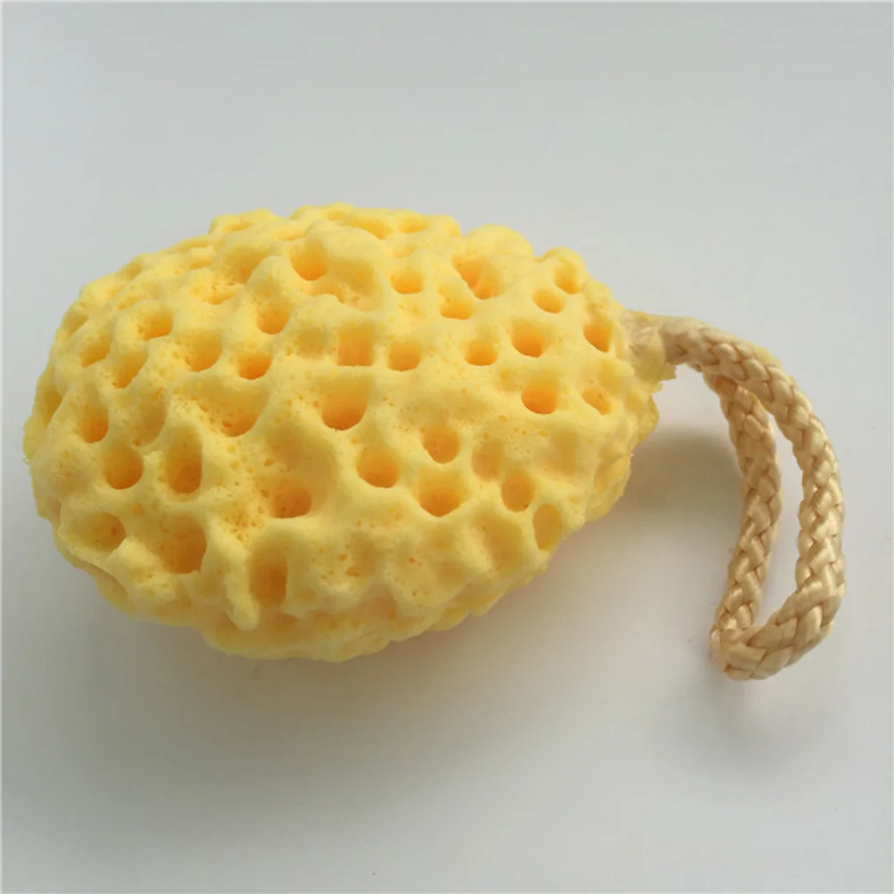 3Pcs Children Bath Sponge Fruit Shape Soft Shower Sponges Exfoliating Massage Body Scrubbers for Tender Skin Bath Sponge