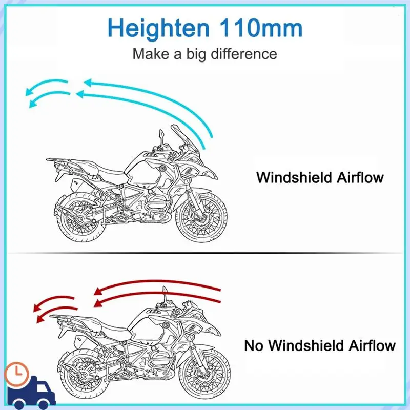 

Front Wind Deflectors Windscreen For Yamaha MT07 MT09 HONDA CBR600RR CB1000R GXSR 600 750 BMW Ducati 40X37cm Parts Black