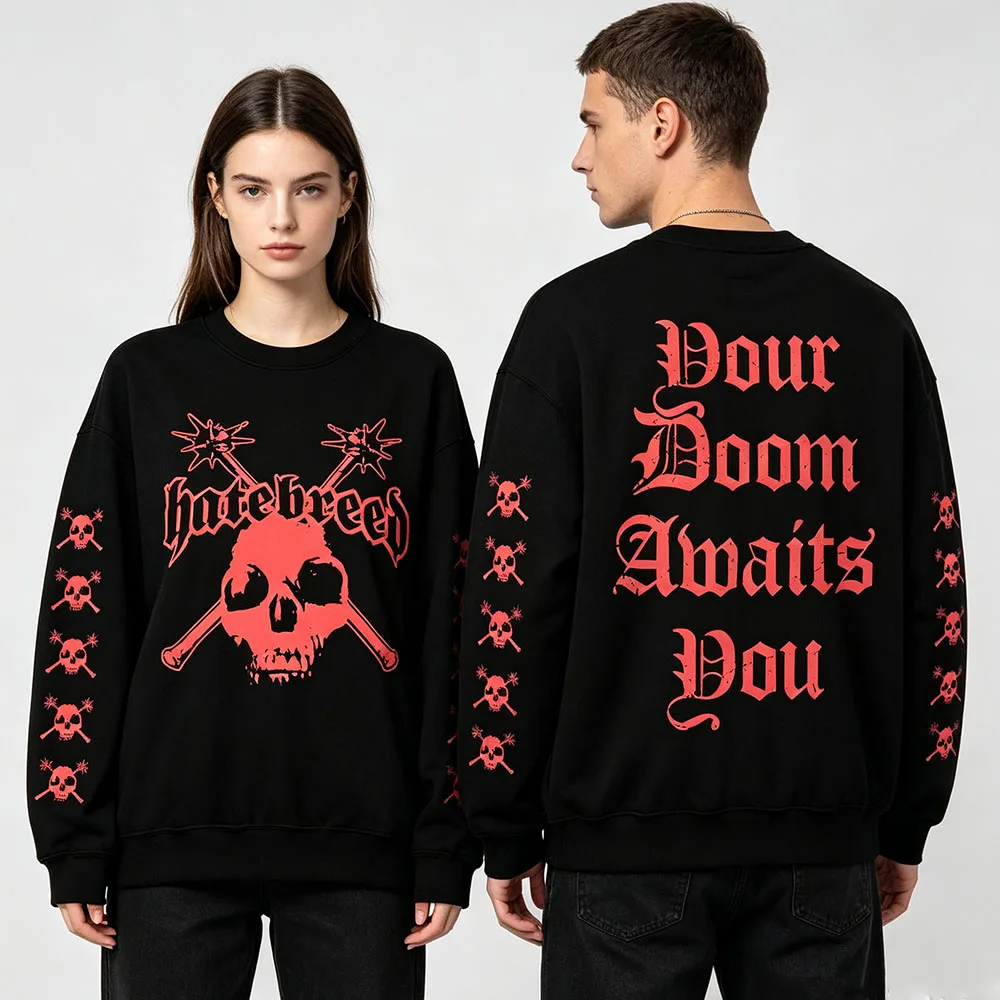 Sudadera Hatebreed Fatal Paradox con cuello redondo, diseño de moda Heavy Metal, sudaderas para mujer, manga larga, unisex, streetwear, top estampado