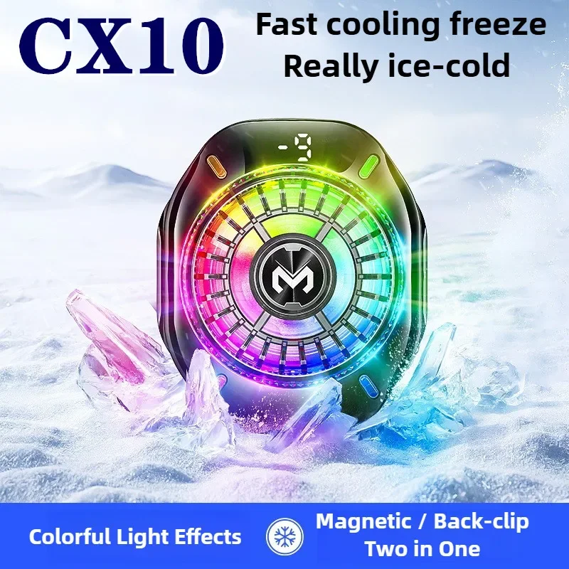 مبرد هاتف MEMO CX10 لأشباه الموصلات مع مشبك مغناطيسي لأضواء RGB على تبريد قوي لتجمد الجليد للألعاب والبث المباشر #2