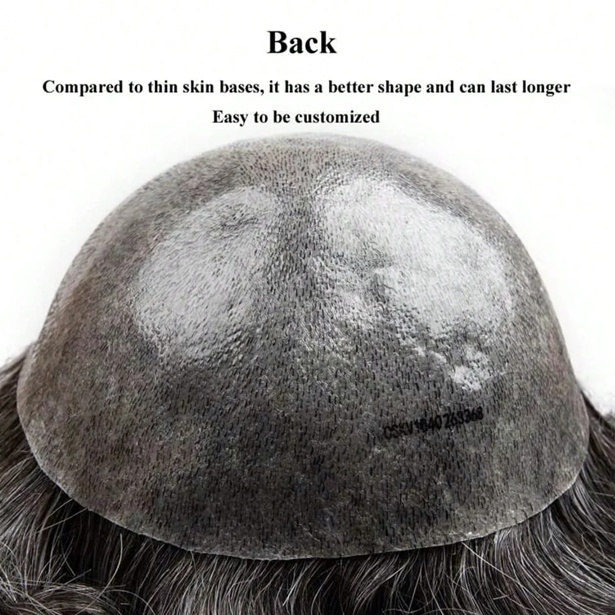 الشعر المستعار للرجال شعر بشري حقيقي بولي الجلد نظام استبدال الشعر 8 "x 10" بولي Base حجم قاعدة رقيقة الجلد الشعر الاصطناعي وحدات التصحيح #2