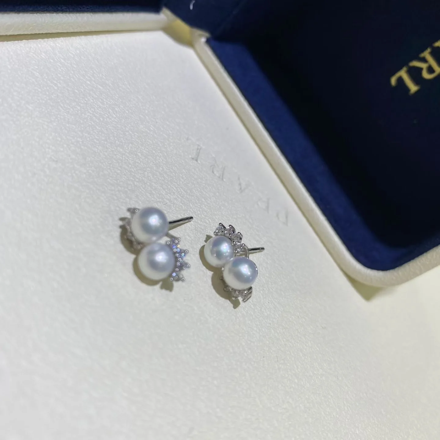 

Certificate 925 Silver Freshwater Akoya Pearl Ear Stud Aurora Luster Flawless Double Pearls Drop Hook Earrings For Women Jewelry