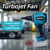 MIGOAT Cordless Air Blower Dust Removal Gun with Nozzle Multifunction Dusting Machine Compatible with Makita 18V Battery