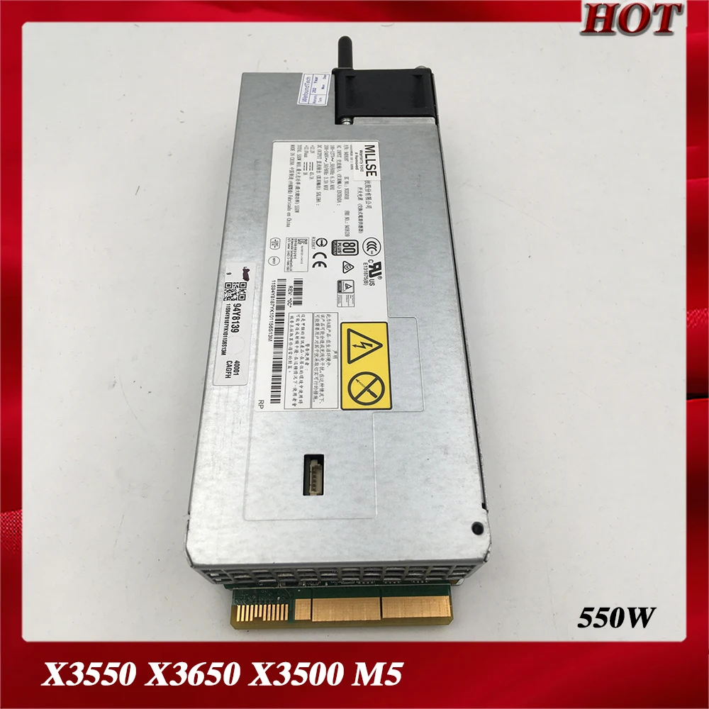 For IBM New Server Power Supply X3550 X3650 X3500 M5 00FK930 94Y8137 94Y8138  94Y8139 550W Test Delivery