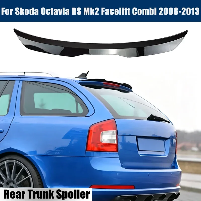 Rear Trunk Spoiler Roof Wing Racing Sport Splitter Exterior Part For Skoda Octavia RS Mk2 Facelift Combi 08-13 Tuning Accessory