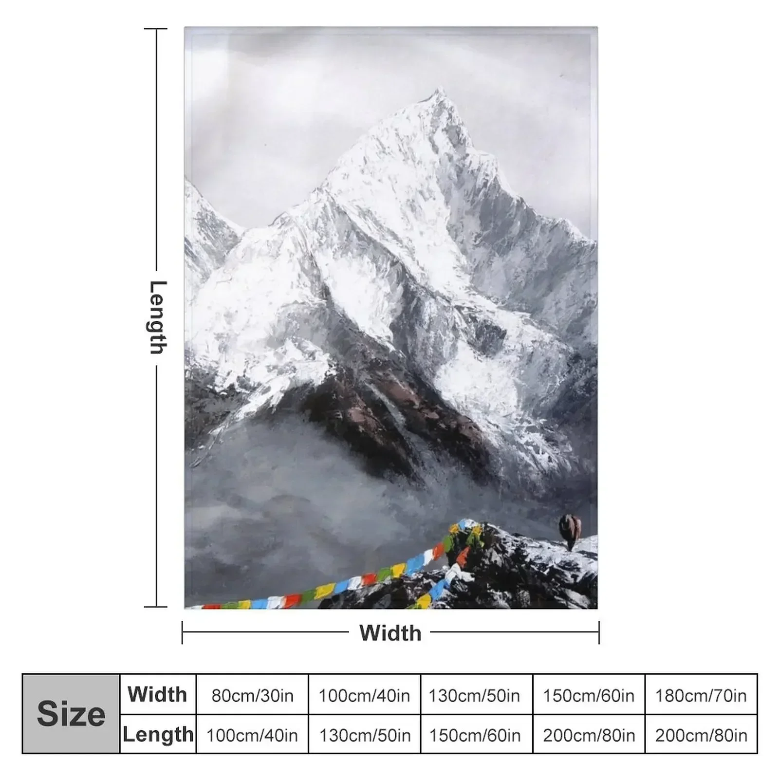 Panoramic View Of Everest Mountain Throw Blanket Luxury St Sofa Quilt Blankets