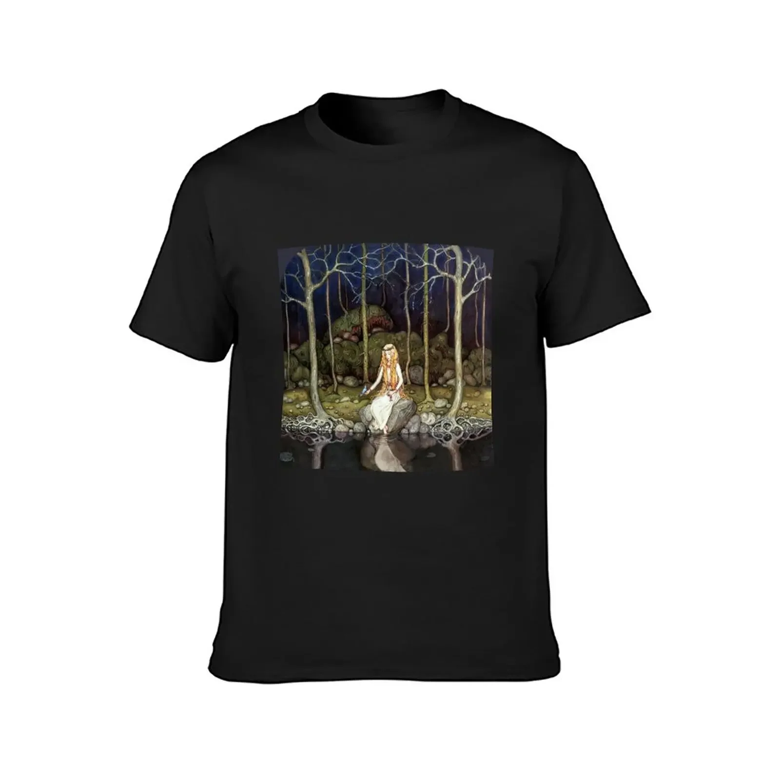 Princess in the Forest - John Bauer T-Shirt quick-drying man clothes shirts graphic tees funny t shirts men