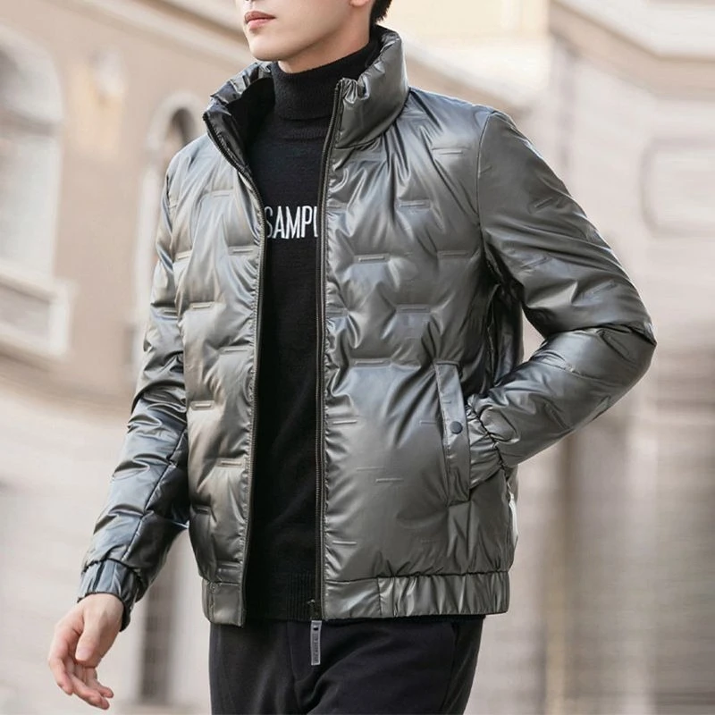 2025 Autumn Winter New Arrival Men's Short Down Cotton Jacket Thickened Lightweight Stand Collar Warm Cozy