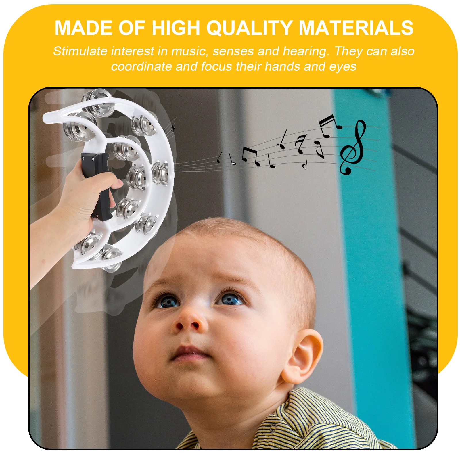 Double Row Percussion Hand Held Bell Drum Bell Ideal Music Enlightenment Interactive Party Percussion Handbell