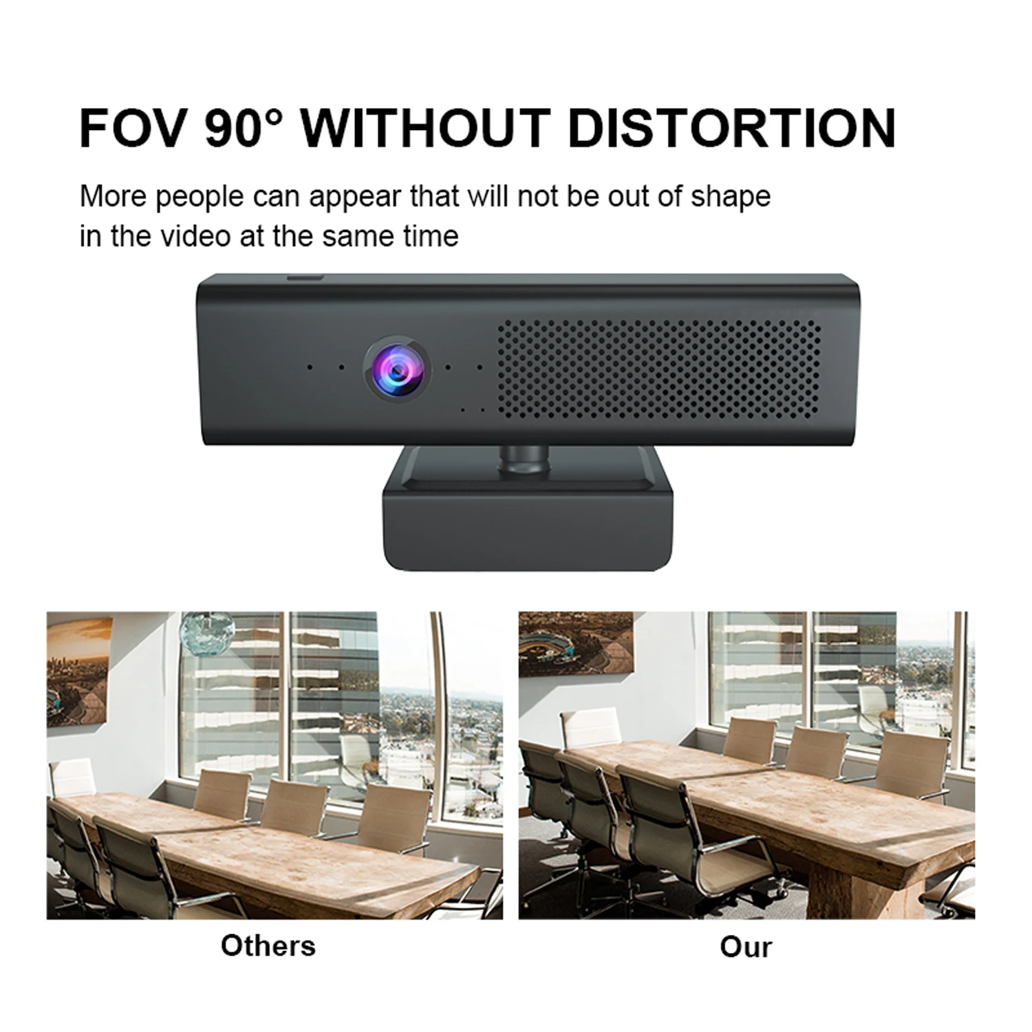 2MP 1080P 3in1 Altoparlante omnidirezionale Webcam USB per videoconferenze Insegnamento online Boardcast Video Fotocamera digitale Web Cam