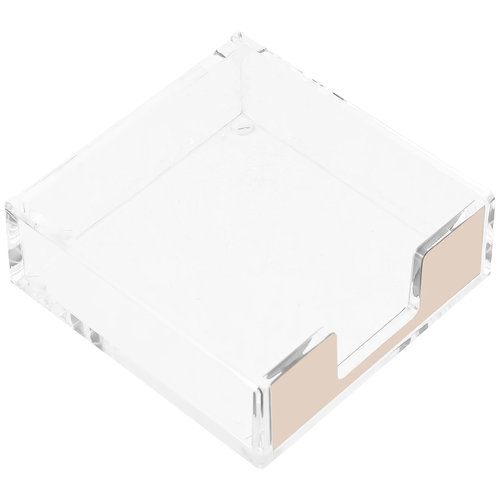 

Multi-Functional Desktop Memo Pad Holder Notepad Storage Organizer Office Supplies Acrylic Stationery Container For Paper Clips