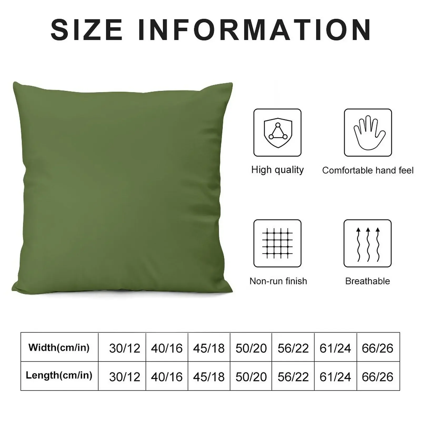 SOLID PLAIN DARK OLIVE GREEN - OVER 100 SHADES OF GREEN ON OZCUSHIONS Throw Pillow Christmas Pillow Cases pillow