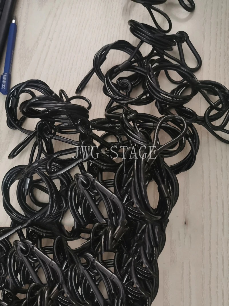 3x70mmStainless Steel Rope PVC Thickness Wire Safety Cables With Looped Ends For Stage Light Tough Guard Security Lock Stage Par