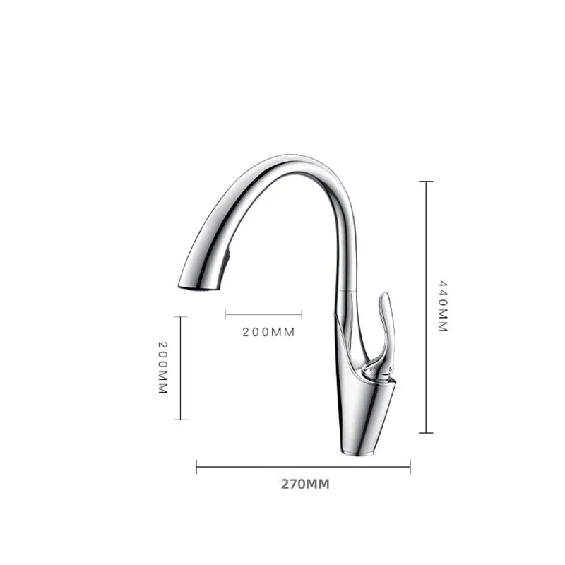 Grifo extraíble para fregadero de cocina, rociador de corriente montado en cubierta, boquilla, mezclador de agua fría y caliente