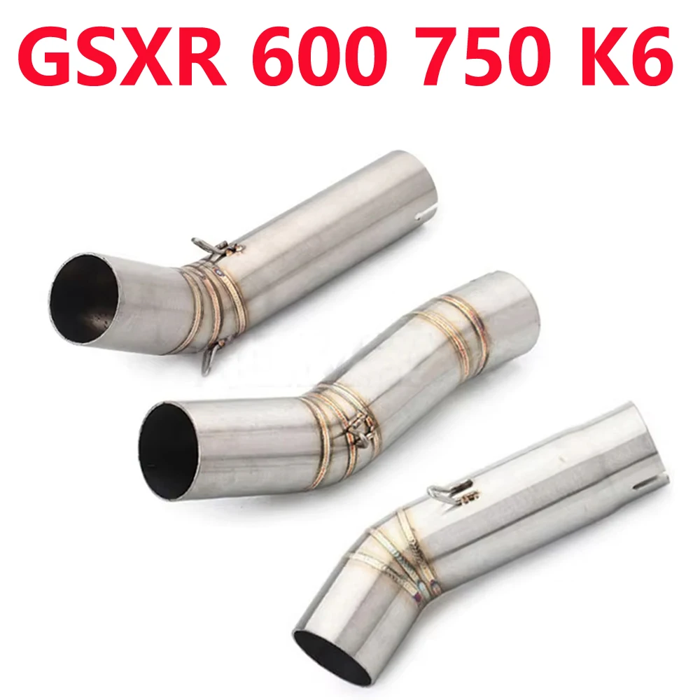 

51mm Slip-on Motorcycle Exhaust Middle Link Pipe Muffler Escape Section Adapter Tube GSXR 600 750 K6/7/8/9/10/11/12/13/14/15