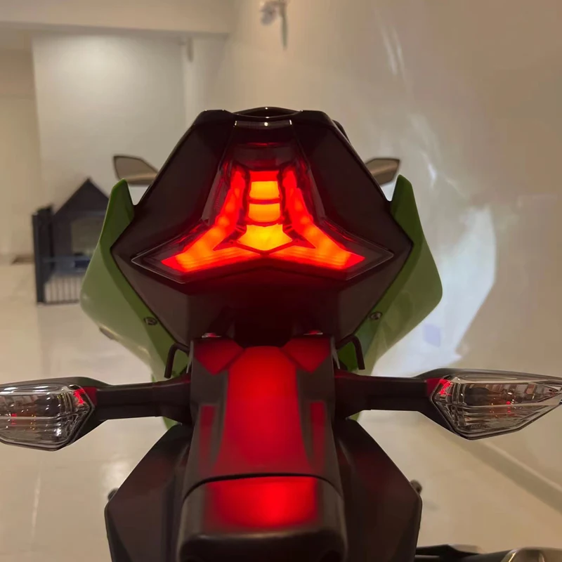 For Kawasaki Ninja ZX6R ZX-6R ZX636 2019 2020 2021 Rear Tail Light Brake Turn Signals Integrated LED Light