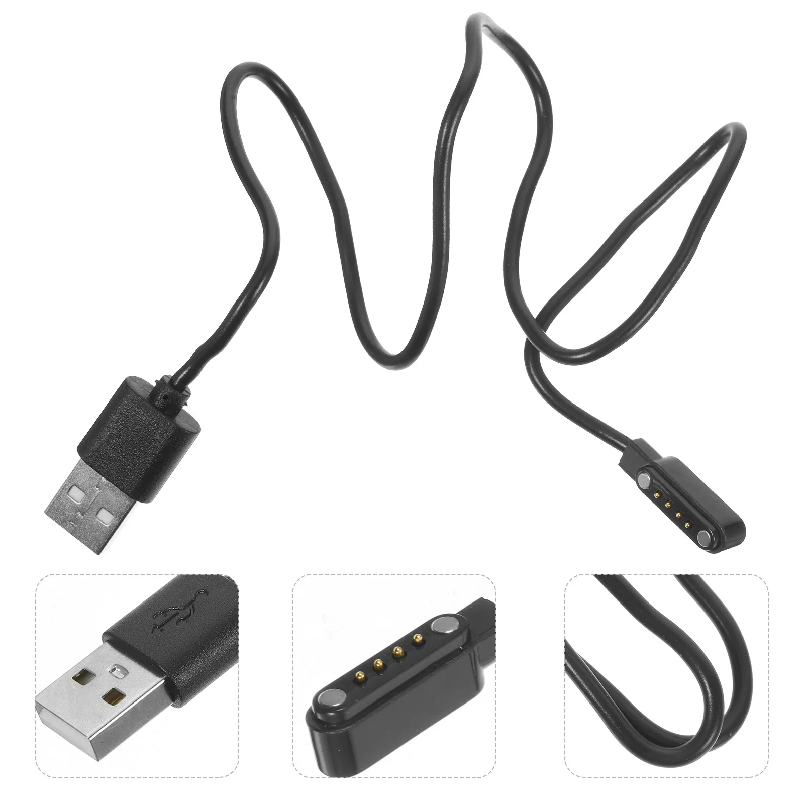 

Magnet Cable Wire USB Charging Smartwatch Cord Replacement Magnetic 4 Pin