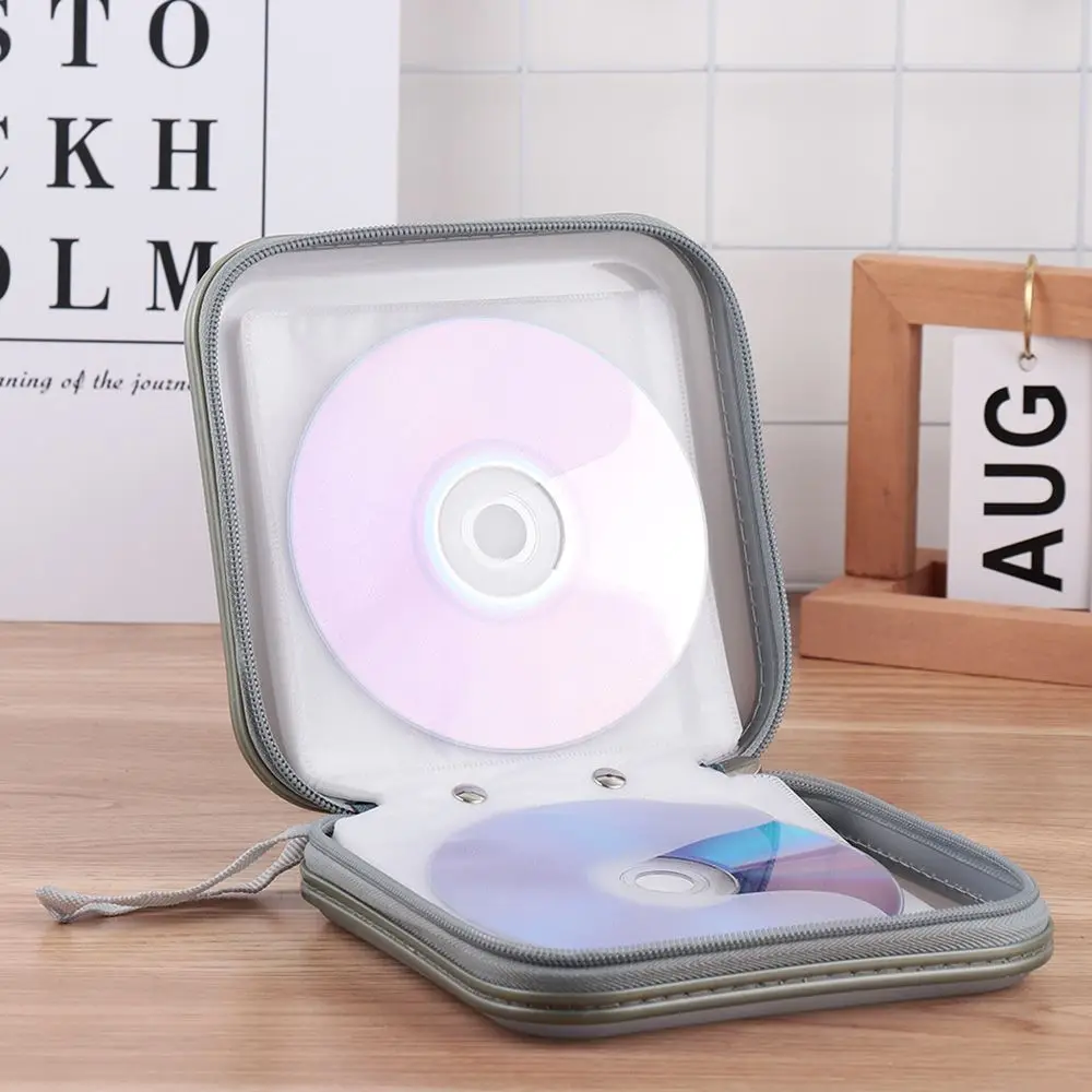 40 Disc Bags Hard Box Wallet Album Organizer Double-side CD DVD Case Storage Sleeve