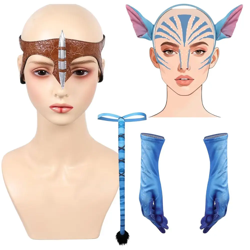 Avatar de fuego Ash Cosplay Varang Neytiri Jake Sully diadema con orejas accesorios de Cosplay accesorios de juego de rol regalos de Carnaval de Halloween