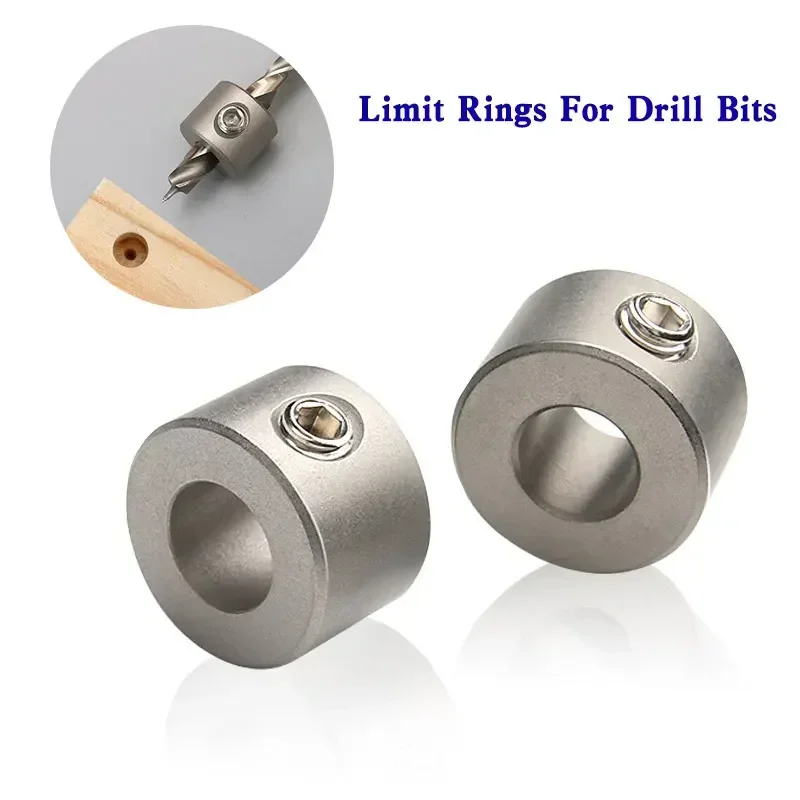 4-10mm Perforation Limit ring Woodworking Drill bits Hole puncher Stainless steel Three in one Universal Slanting hole Limiting