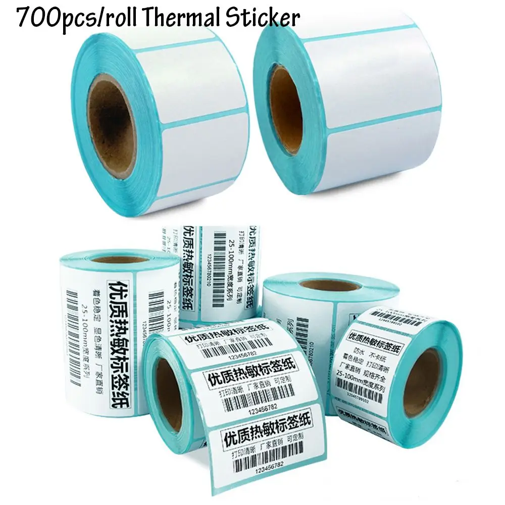 700pcs/Roll Adhesive Thermal Label 30*20 40*20 40*30 50*30 mm Sticker Paper Waterproof Supermarket Price Blank Label