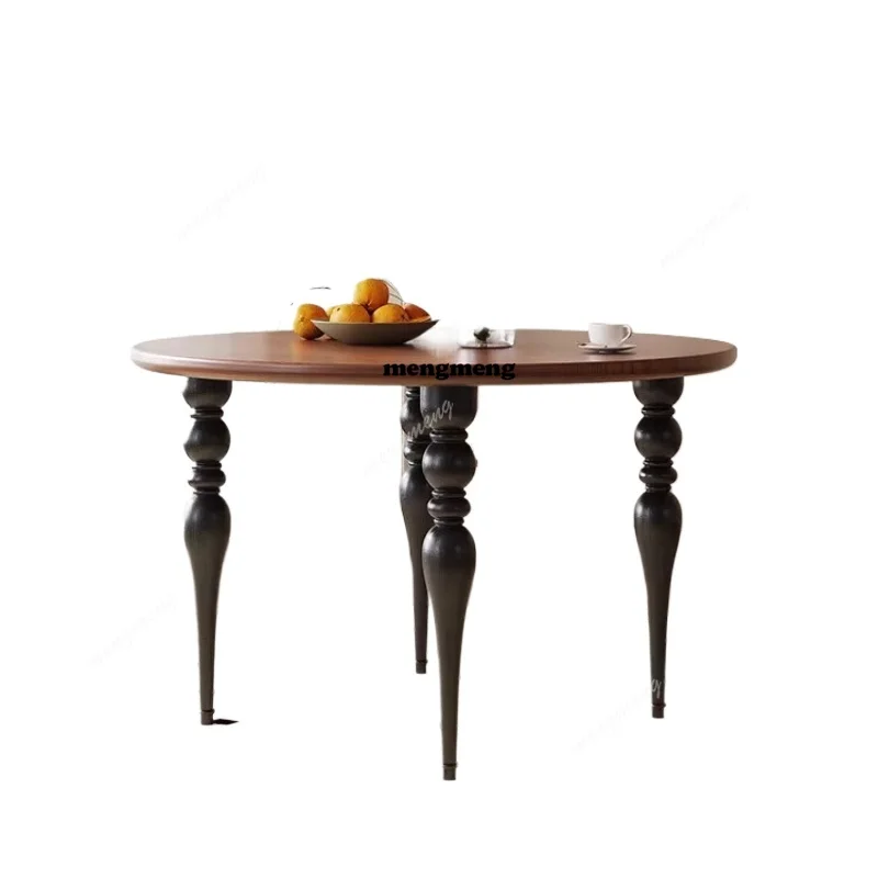Chinese Antique Dining Table Restaurant Round French Simple Dining Table Creative Coffee Home Furniture Nesa De Jantar
