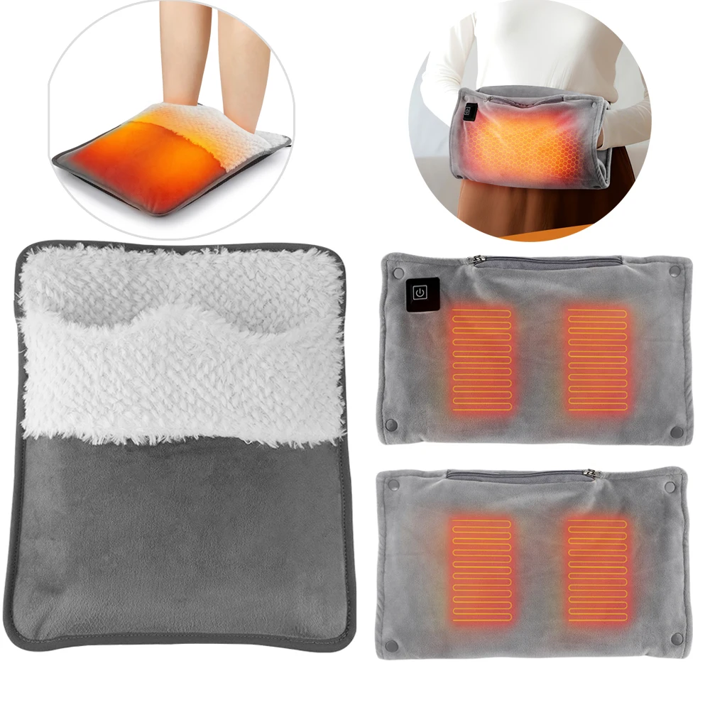 

USB Charging Winter Hand Warmer & Foot Warmer Heater Bag Washable Foot Warming Mat Electric Heating Pad For Back Waist Uterus