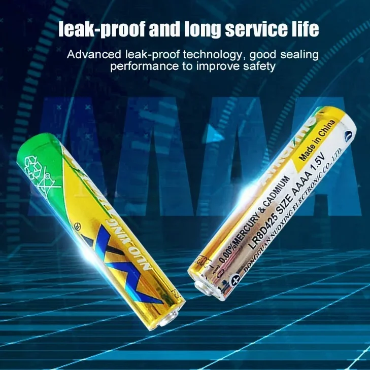بطارية قلوية AAAA LR61 1.5 فولت (E96 LR8D425 MN2500 MX2500) لمؤشر الليزر الرقمي وأجهزة البلوتوث وبطارية aaaa