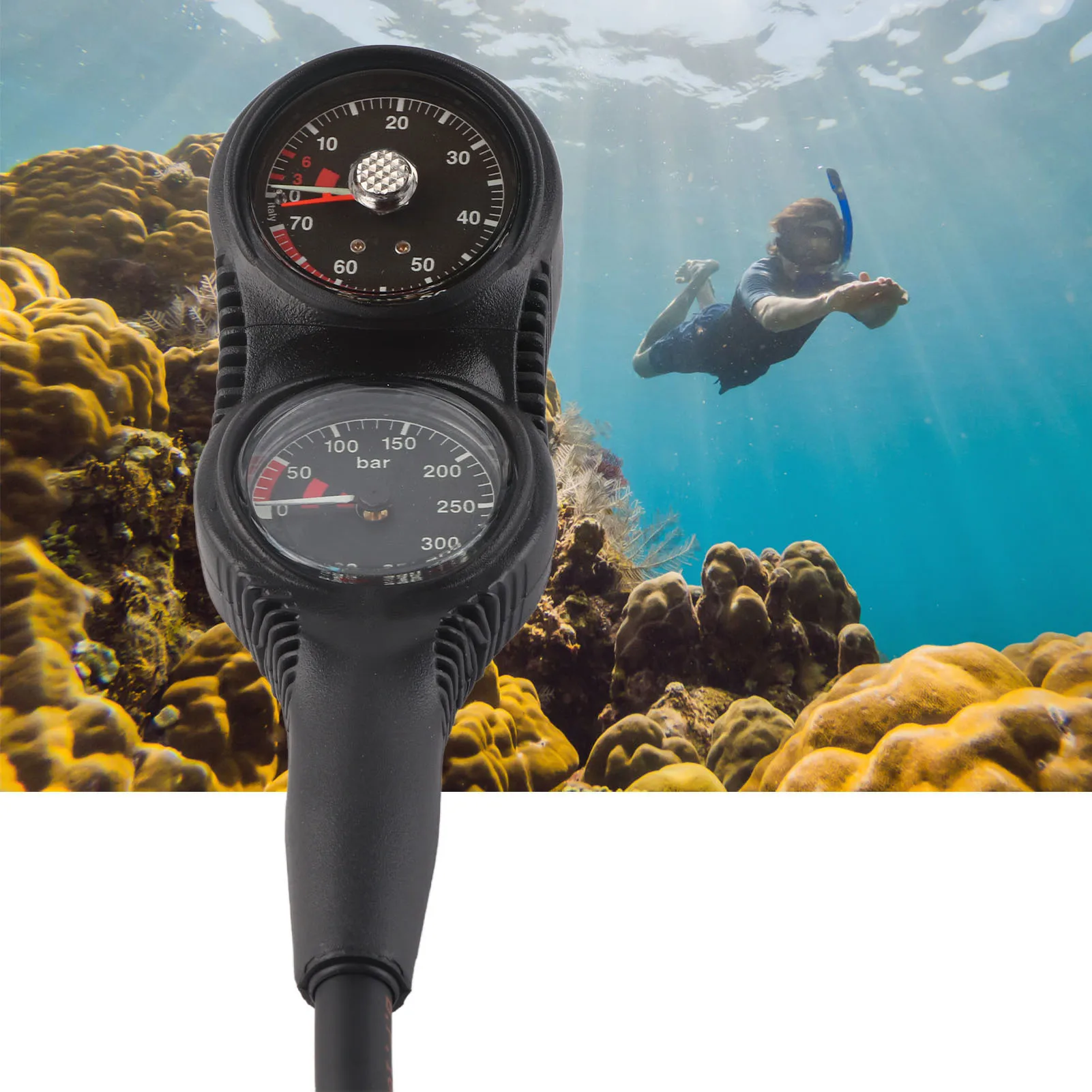 

Diving Gauge Professional Diving 2 Gauges Pressure Gauge Dive Digital Depth Equipment Pressure Gauge Diving Pressure Gauge