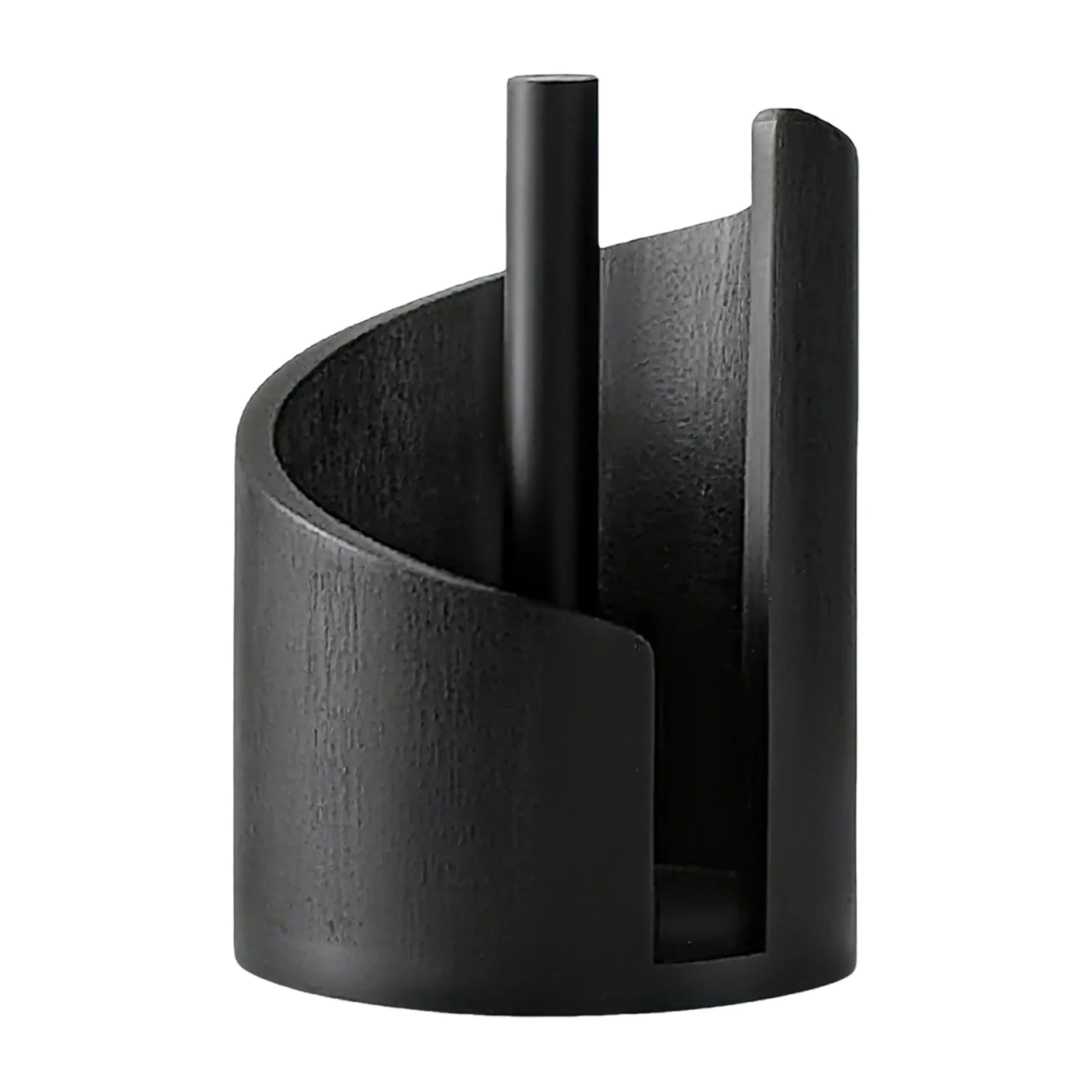 

Wooden Tissue Holder with Base Countertop Paper Towel Holder Anti-Slip Mango Wood Towel Roll Rack for Dining Room Living Room