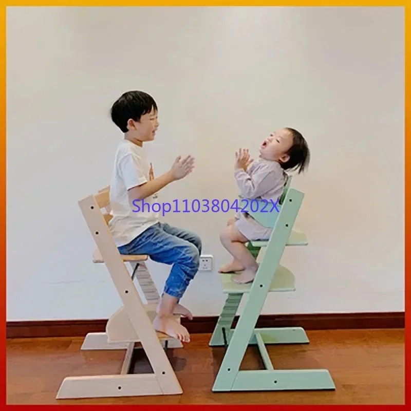 Children\'s Growth Chairs Baby Multi-functional Dining Chair Kids Solid Wood Adjustable Lift Growth Chairs for Events Furniture